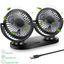 Carica l'immagine nel visualizzatore di Gallery, STLOVe USB Mini Ventilatori 12 Volt Doppia Testa Ventola di Raffreddamento...