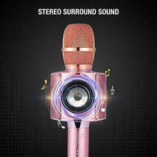 Carica l'immagine nel visualizzatore di Gallery, 1 BY ONE Microfono Wireless per Karaoke, Sistema Portatile 4 in 1, Rosa - Ilgrandebazar