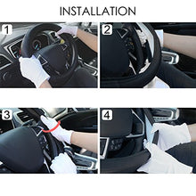 Carica l'immagine nel visualizzatore di Gallery, SEG Direct Pelle Microfibra Coprivolante Copertura Volante 37-39cm, 1.Nero - Ilgrandebazar