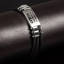 Carica l'immagine nel visualizzatore di Gallery, Gkmamrg Padre Tags Regalo da Uomo, Bracciale con Dad Silicone Bracciali 21cm