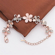 Carica l'immagine nel visualizzatore di Gallery, QueenDer Bracciale donna in rame aperto con chiusura a catena Rose - Ilgrandebazar