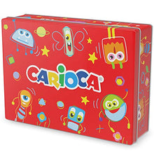 Carica l'immagine nel visualizzatore di Gallery, CARIOCA BOX | Scatola Latta Verde Pennarelli Superlavabili Punta Fine e Rosso - Ilgrandebazar