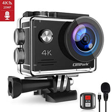 Carica l'immagine nel visualizzatore di Gallery, Campark 4K 20MP Action Cam WiFi Impermeabile 40M con Telecomando e Microfono...