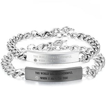 Carica l'immagine nel visualizzatore di Gallery, OIDEA Bracciale Braccialetto per Coppia Lovers in Acciaio Inox... - Ilgrandebazar