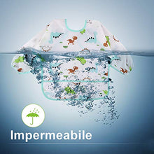 Carica l'immagine nel visualizzatore di Gallery, Lictin 5 pezzi Bavaglino a Manica Lunga - Impermeabile Unisex per M - Ilgrandebazar