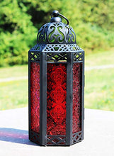Carica l'immagine nel visualizzatore di Gallery, Lanterne in stile marocchino, metallo, Red, medium Tabella - Medio, Rosso - Ilgrandebazar