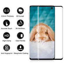 Carica l'immagine nel visualizzatore di Gallery, [2-Pezzi] Vetro Temperato Compatibile con Samsung Galaxy S10, [3D Trasparente