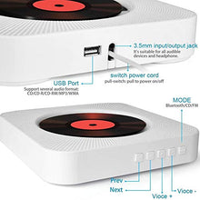 Carica l'immagine nel visualizzatore di Gallery, Lettore CD portatile con altoparlanti HiFi integrati da parete CD-White