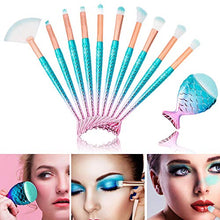 Carica l'immagine nel visualizzatore di Gallery, Set di Pennelli Trucco Professionale Spazzole per Bellezza a Forma Sirena...