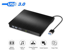 Carica l'immagine nel visualizzatore di Gallery, Externo DVD CD Esterno, External Dvd Player USB 3.0 Burner DVD/CD Nero - Ilgrandebazar