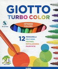 Carica l'immagine nel visualizzatore di Gallery, Giotto Turbo Color pennarelli in astuccio da 12 colori - Ilgrandebazar