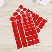 Carica l'immagine nel visualizzatore di Gallery, Vosarea - Adesivi catarifrangenti per bicicletta, 2 set, Rosso