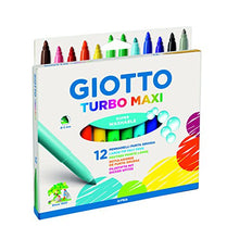 Carica l'immagine nel visualizzatore di Gallery, Giotto 454000 Turbo Pennarelli, Maxi Punta Larga, 5 mm, Confezione da... - Ilgrandebazar