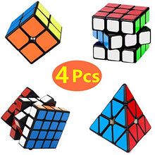 Carica l'immagine nel visualizzatore di Gallery, Yetech 4PCS Speed Magico Cubo Set - Smooth Magic Puzzle Cube 2x2x2 3x3x3...