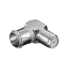 Carica l'immagine nel visualizzatore di Gallery, Goobay 67312 Adattatore ad angolo: Spina F (Quick) > Presa F 90° - rame