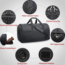 Carica l'immagine nel visualizzatore di Gallery, Borsa Porta Abiti Borsone Da Viaggio Tote Garment Bag Nero