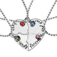 Carica l'immagine nel visualizzatore di Gallery, set di 4 collanine dell'amicizia, con ciondolo a forma cuore, motivo ,... - Ilgrandebazar