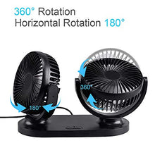 Carica l'immagine nel visualizzatore di Gallery, STLOVe USB Mini Ventilatori 12 Volt Doppia Testa Ventola di Raffreddamento...