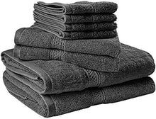 Carica l'immagine nel visualizzatore di Gallery, Utopia Towels - Set di asciugamani a 8 pezzi; 2 da bagno, Grigio - Ilgrandebazar