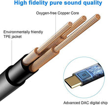 Carica l'immagine nel visualizzatore di Gallery, aceyoon Type C Jack 3.5mm Cavo 1m Adattatore USB C Maschio a 3.5mm...