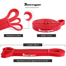 Carica l'immagine nel visualizzatore di Gallery, POWER GUIDANCE  Bestope Bande Elastiche Fitness,Fasce di Rosso (1 Pezzi)