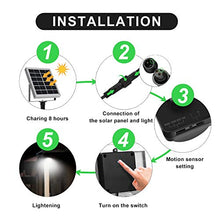 Carica l'immagine nel visualizzatore di Gallery, CLY Faretto Solare con Sensore di Movimento 60 LED, Luce da Esterno,...