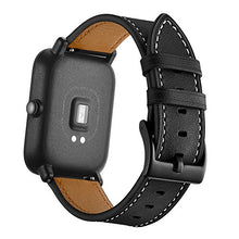 Carica l'immagine nel visualizzatore di Gallery, Aresh per Huami Amazfit bip giovanile, cinturino in pelle regolabile HM-Black