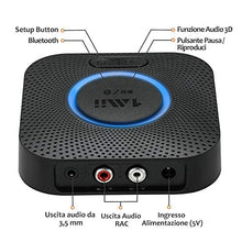 Carica l'immagine nel visualizzatore di Gallery, 1Mii Ricevitore Bluetooth 5.0, Adattatore Audio Hi-Fi con Jack Aux...