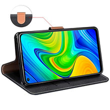 Carica l'immagine nel visualizzatore di Gallery, MOBESV Custodia Xiaomi Redmi Note 9, Cover a Libro Nero/Blu