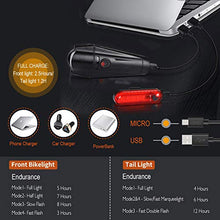 Carica l'immagine nel visualizzatore di Gallery, WOTEK Luci per Bicicletta Set Bici Ricaricabili e Impermeabili USB...