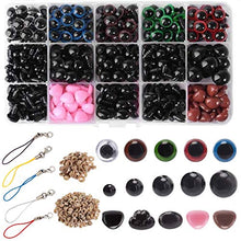Carica l'immagine nel visualizzatore di Gallery, N/B Occhi di Sicurezza per Amigurumi 615 Pezzi 6-14mm Plastica...