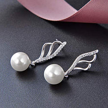 Carica l'immagine nel visualizzatore di Gallery, Orecchini di perle da donna in argento sterling 925, perla orecchini...