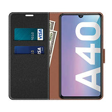 Carica l'immagine nel visualizzatore di Gallery, COODIO Custodia per Samsung Galaxy A40, in Pelle Nero - Ilgrandebazar