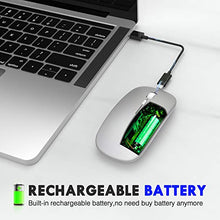 Carica l'immagine nel visualizzatore di Gallery, Inphic Mouse Bluetooth, a tre modalità, sottile, silenzioso, Argento - B