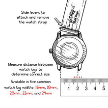 Carica l'immagine nel visualizzatore di Gallery, Archer Watch Straps | Ricambio di Cinturino Silicone per Uomo e 22mm, Nero - Ilgrandebazar