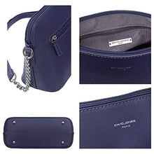 Carica l'immagine nel visualizzatore di Gallery, David Jones - Piccola Borsa a Tracolla Spalla Donna Catena - Mano Blu