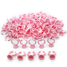 Carica l'immagine nel visualizzatore di Gallery, 100 Titolare Colla Anelli,anelli per pigmenti, piccoli anelli Rosa - Piccola