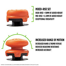 Carica l'immagine nel visualizzatore di Gallery, KontrolFreek FPS Freek Vortex per Controller PlayStation 4 (PS4) | Performance Thumbsticks Copri Joystick di Gioco | 1 levetta convessa alta, 1 levetta concava di media altezza | Arancione