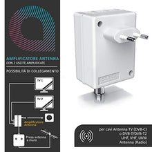 Carica l'immagine nel visualizzatore di Gallery, Aplic - Amplificatore antenna TV - a 2 uscite - amplificazione...