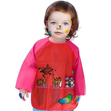 Carica l'immagine nel visualizzatore di Gallery, Amaza 2Pcs Grembiule da Pittura Scuola Grembiulino Maniche Lunghe Bambini... - Ilgrandebazar