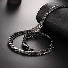 Carica l'immagine nel visualizzatore di Gallery, U7 Collana Uomo a Catena Cubana Larghezza 6mm 9mm Grossa Nero(9mm) - Ilgrandebazar