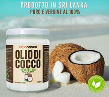 Carica l'immagine nel visualizzatore di Gallery, Olio di Cocco Biologico Premium 500ml - Puro al 100% - Crudo e Spremuto a...