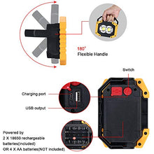 Carica l'immagine nel visualizzatore di Gallery, flintronic LED Portatile, 20W&amp;1500LM Ricaricabile con Batteria #1 Giallo - Ilgrandebazar