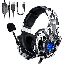 Carica l'immagine nel visualizzatore di Gallery, Cuffie Gaming per PS4, ONIKUMA Headset con Microfono K8 mimetico.