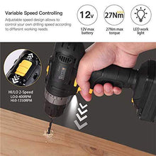 Carica l'immagine nel visualizzatore di Gallery, Trapano Avvitatore Batteria12V, TECCPO Professional a Batteria 27Nm,... - Ilgrandebazar