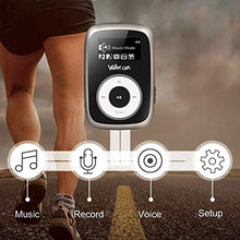 Carica l'immagine nel visualizzatore di Gallery, Walkercam M2 Clip Lettore MP3 con Radio FM, Musicale da 8 GB per Nero