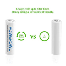 Carica l'immagine nel visualizzatore di Gallery, POWEROWL AAA Ricaricabili Pile Capacità Elevata 12 Batterie