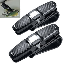 Carica l'immagine nel visualizzatore di Gallery, FineGood - Set di 2 Supporti per Occhiali da Sole Auto, con Clip Nero - Ilgrandebazar