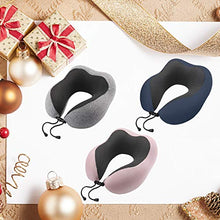 Carica l'immagine nel visualizzatore di Gallery, Cuscino da viaggio a memory foam realizzato in morbida e B-grigio Memory Foam