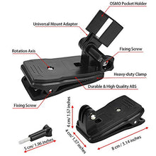 Carica l'immagine nel visualizzatore di Gallery, RMENOOR Backpack Hat Clip Osmo Pocket Mount Tripod for DJI...